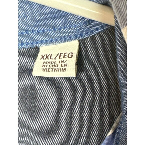 NWT Original Weatherproof Vintage button up shirt men's XXL blue plaid - Picture 4 of 9